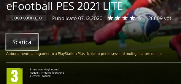 Abbonamento a pagamento a PlayStation Plus richiesto per le sessioni multigiocatore online
