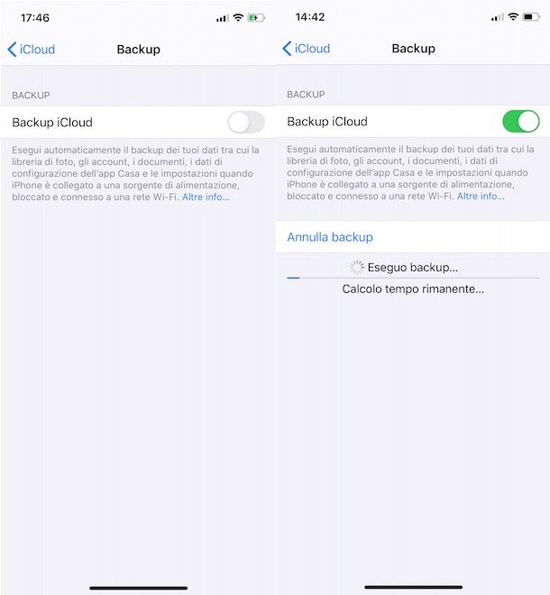 Come effettuare backup iPhone su iCloud