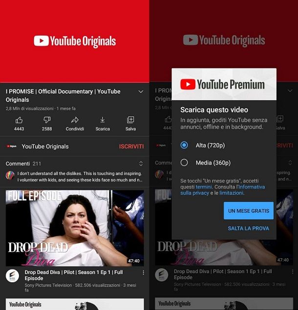 Come scaricare film gratis da YouTube Premium