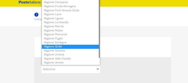 selezion regione pagamento bollo auto Poste