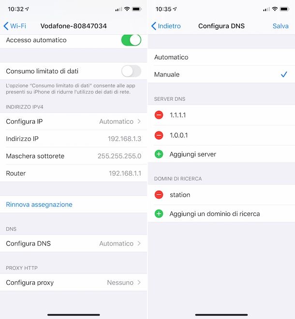 DNS iPhone