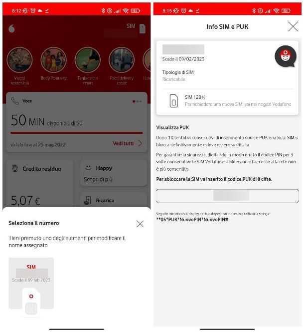 Come sapere scadenza SIM Vodafone: app MyVodafone