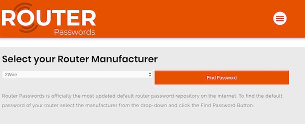 Router Passwords