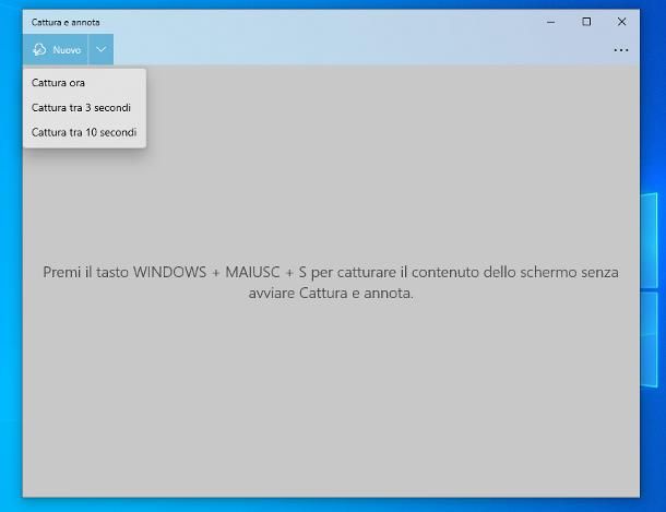 Cattura e annota Windows 10