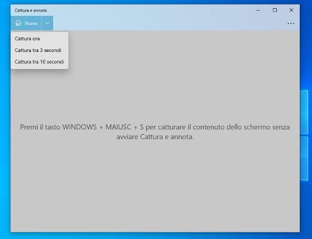 Come fotografare lo schermo del PC: Windows 10