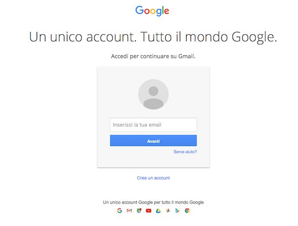 Screenshot che mostra come inoltrare mail Gmail