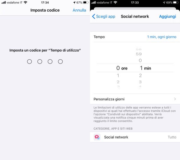 Tempo di utilizzo iPhone