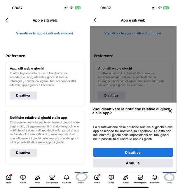 Come bloccare richieste giochi Facebook