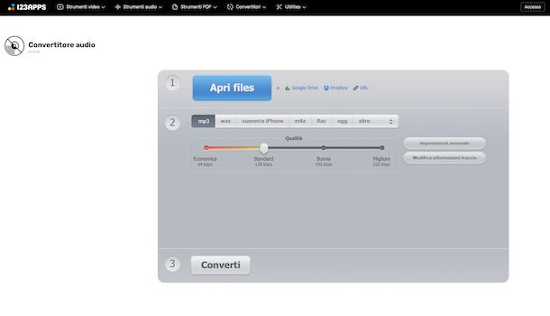 Convertitore Audio di 123Apps