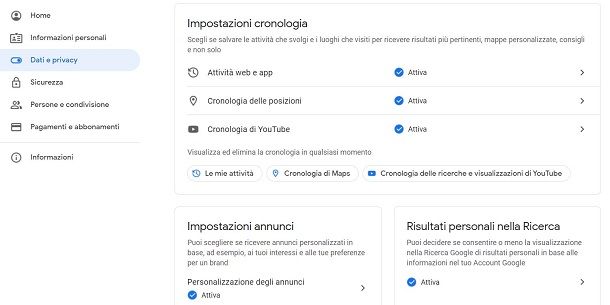 Come cancellare la cronologia di Google