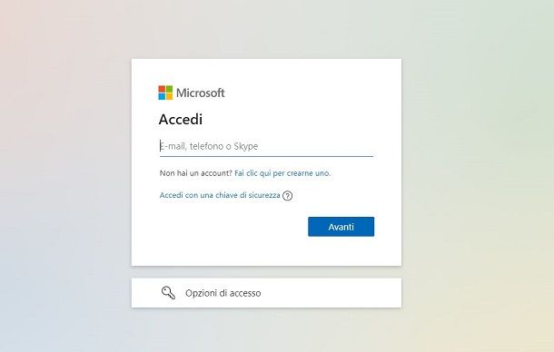 Login Microsoft