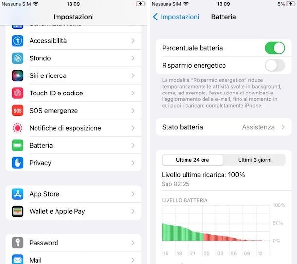 Impostazioni iOS con tasto Home