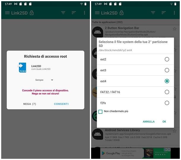 Come spostare applicazioni Android su SD