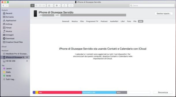 IMEI iPhone su Mac