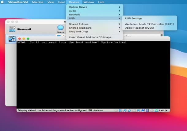 Abilitare porte USB VirtualBox Mac