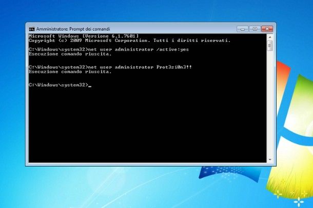 Come loggarsi amministratore Windows 7