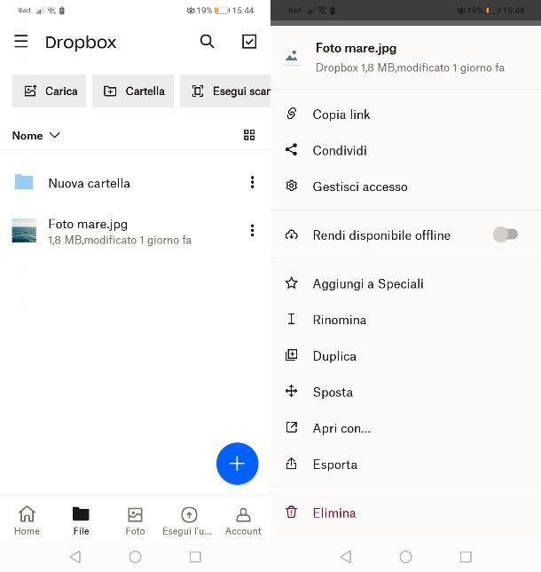 Come utilizzare Dropbox su smartphone e tablet