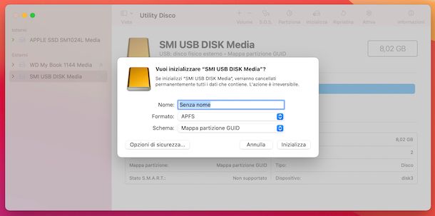 Formattazione USB macOS