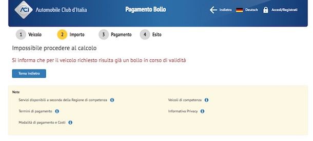 Come pagare il bollo auto online