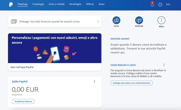 Associare carta a PayPal