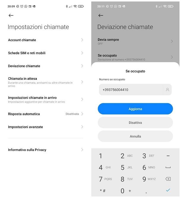 Come deviare le chiamate Android