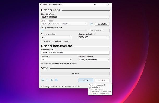 Come creare una chiavetta USB con Ubuntu