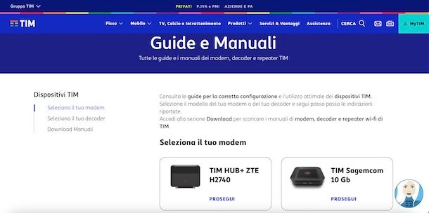 Guida ai modem TIM
