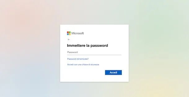 Recupero password 
