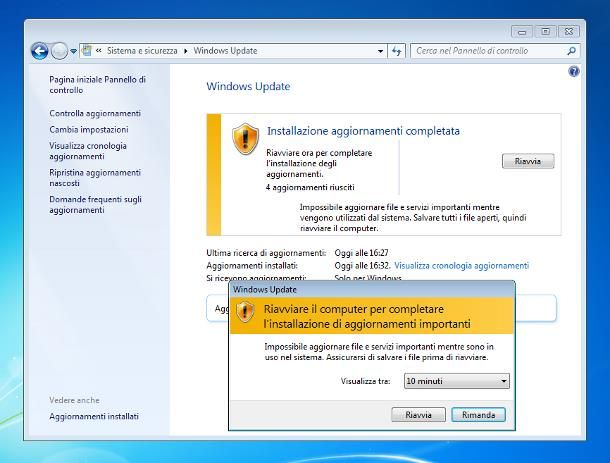 Come aggiornare Windows 7