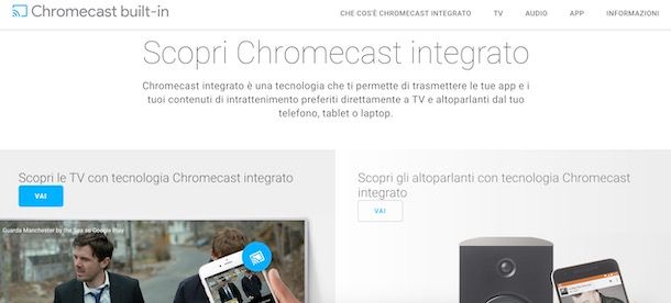 Chromecast integrato