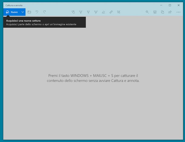 Cattura e annota Windows 10