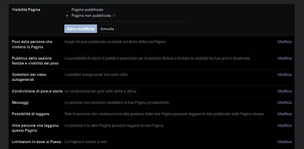 Come eliminare una pagina su Facebook temporaneamente