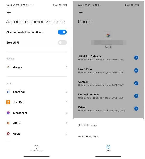 Come recuperare rubrica Android: Gmail