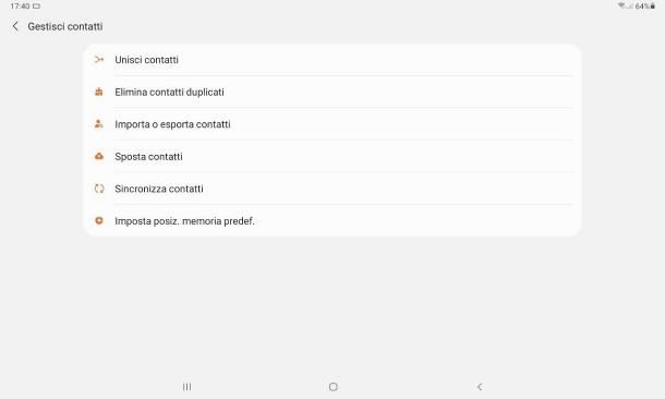 Come salvare rubrica Android: file VCF