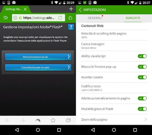 Flash Player per Android