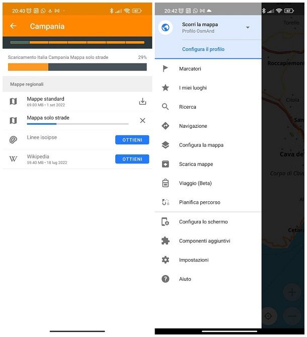 Navigatore Android offline leggero: OsmAnd