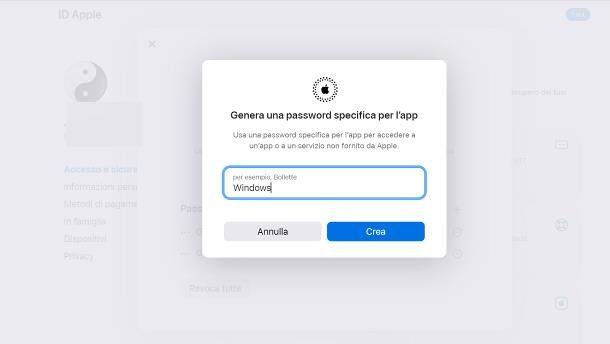Password specifica per le app