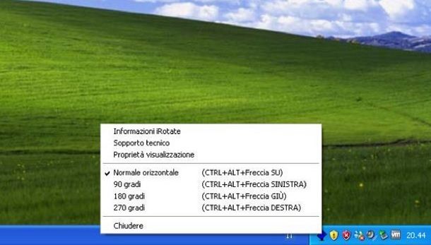Come ruotare lo schermo del PC Windows XP