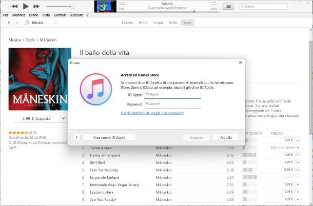 Come aggiungere musica da iTunes Store