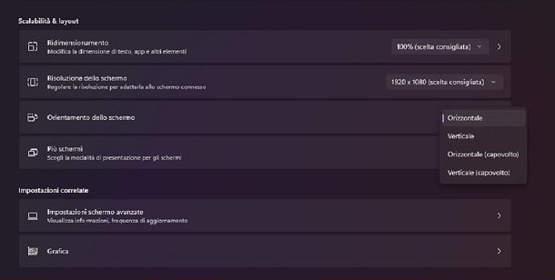 Come ruotare lo schermo del PC Windows 11