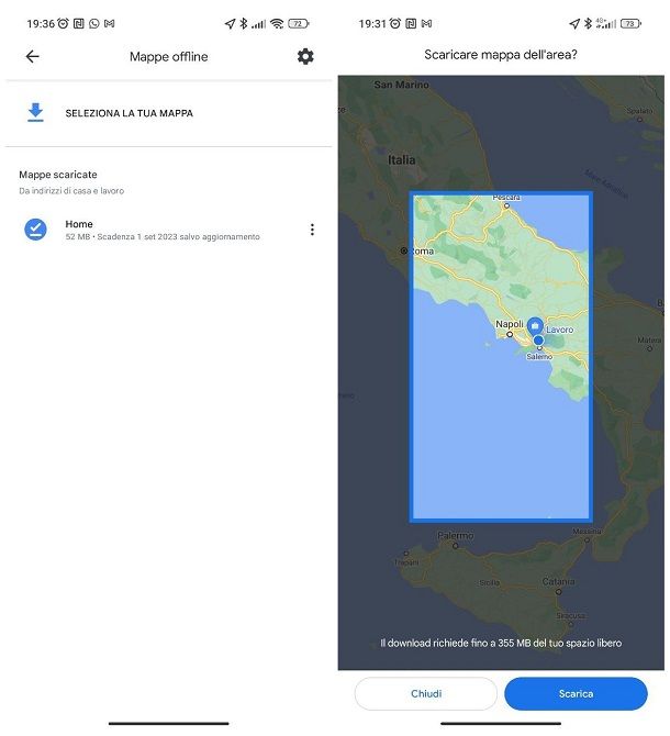 Navigatore offline Android gratis: Google Maps