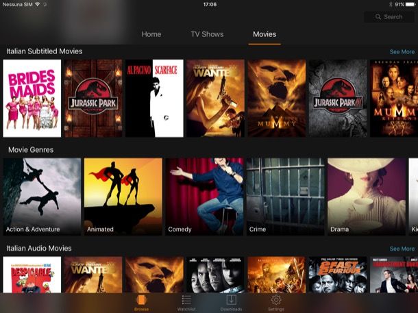 Come vedere film in streaming su iPad