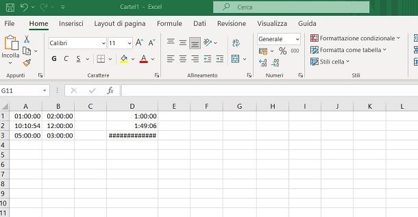 Come sommare ore negative e positive con Excel