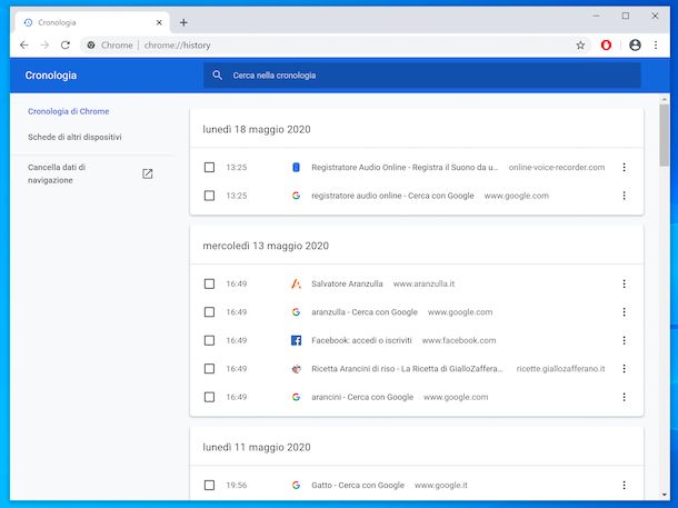 Cronologia Chrome computer