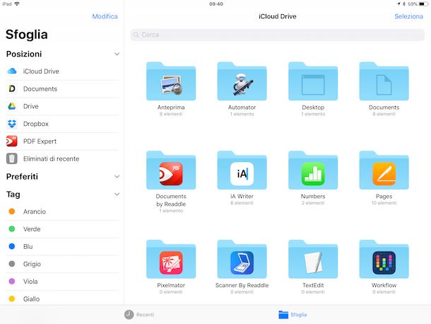 cartella dropbox su ipad