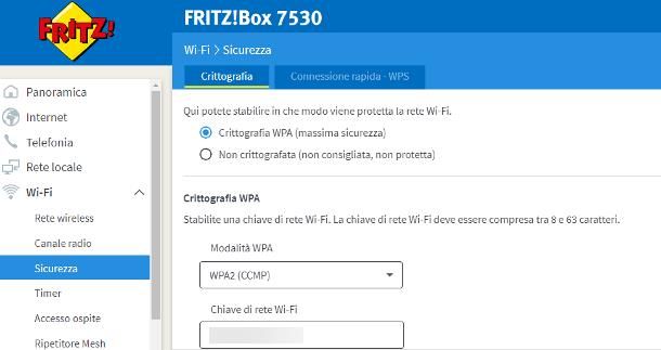 Come cambiare password al modem Fritz Box