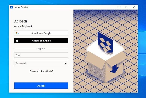 Come scaricare Dropbox su Windows