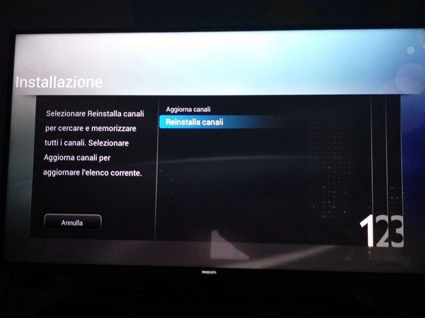 Come sintonizzare i canali TV: Philips