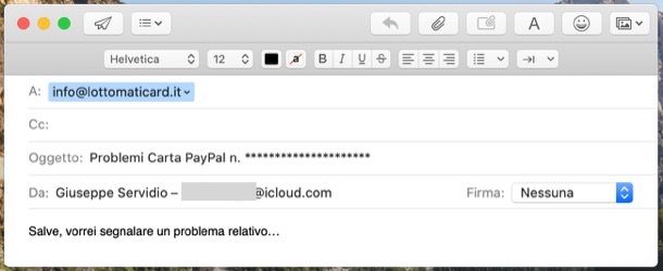 Póngase en contacto con PayPal por correo electrónico