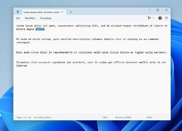 Come selezionare con la tastiera